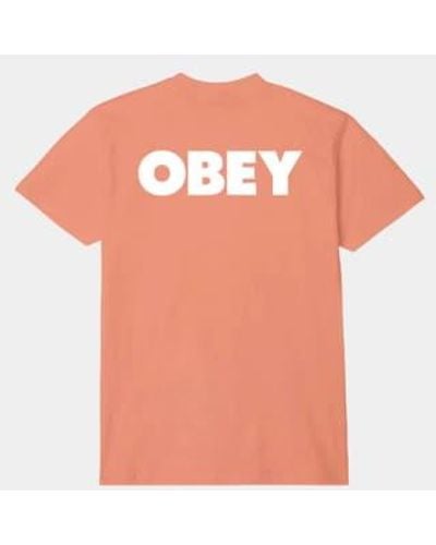 Obey Camiseta 2 en negrita - Rosa