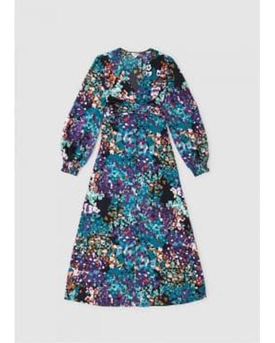 Jovonna London Musa-Kleid Damen mit Blumenmuster - Blau
