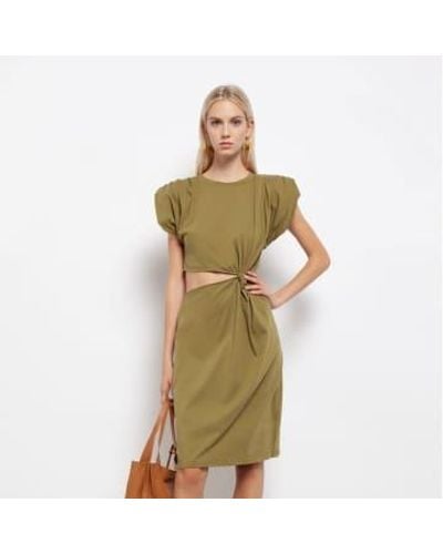 WEILI ZHENG Midi Dress With Straps M - Green