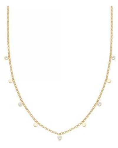 Astley Clarke Moonstone Droplet Necklace - Metallizzato