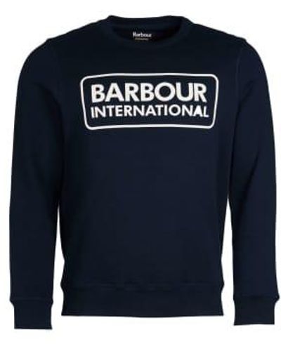 Barbour Navy Sweatshirt mit Großem Logo - Klassischer Stil - Blau