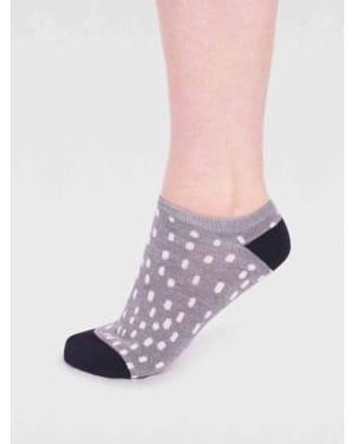 Thought Marle Spw803 Serena Bamboo Spot Sneaker Socks One Size / - White
