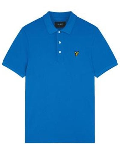 Lyle & Scott Plain Polo Shirt Bright Cobalt - Blu