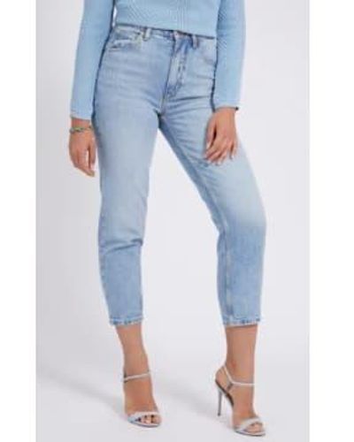 Guess Auténticos jeans mamá ligera - Azul