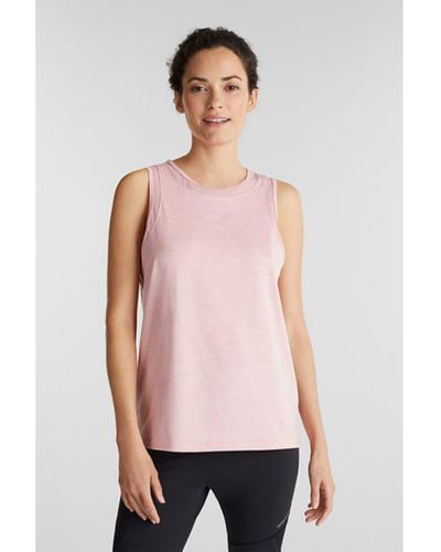 Esprit Active E-dry Top With Mesh Detail - Pink