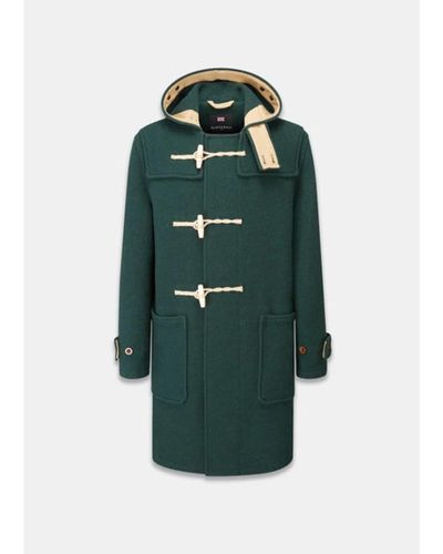 Gloverall Monty Duffle Coat Pine Green - Verde
