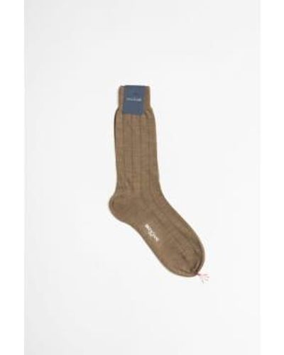 Bresciani Blend Short Socks Lontra/faida M - White