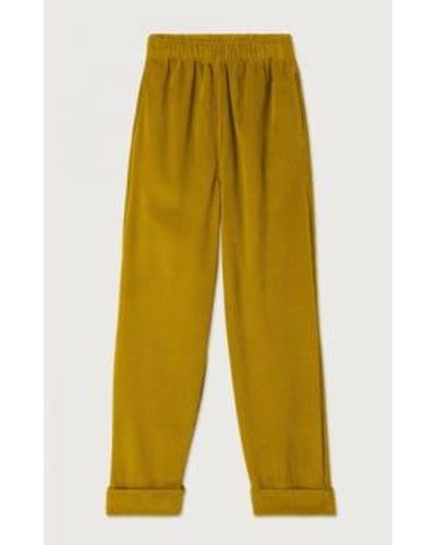 American Vintage Pantalones padow - Amarillo