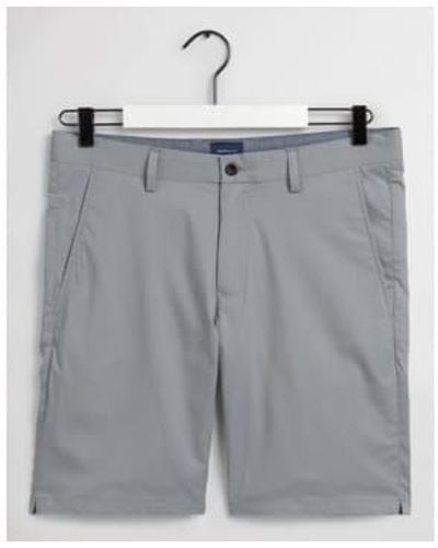 GANT Stone gray slim fit tech prep sports shorts - Gris
