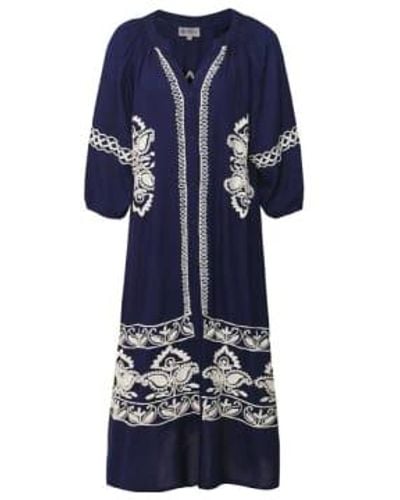 Dream S Embroidered Dress Navy Small - Blue