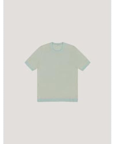 Circolo 1901 T-shirt à 2 tons fantaisie en bleu foncé bleu cn4417 - Vert