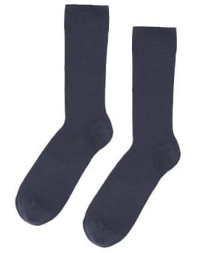 COLORFUL STANDARD Classic Organic Socks Navy / One Size - Blue