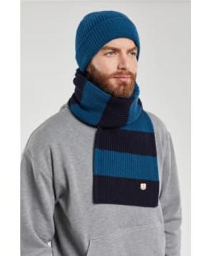 Armor Lux Navire and bleu glacial 79791 heritage scarf