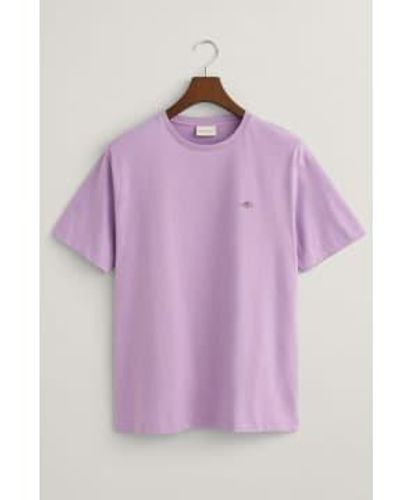 GANT Regular Fit Shield T-shirt - Purple