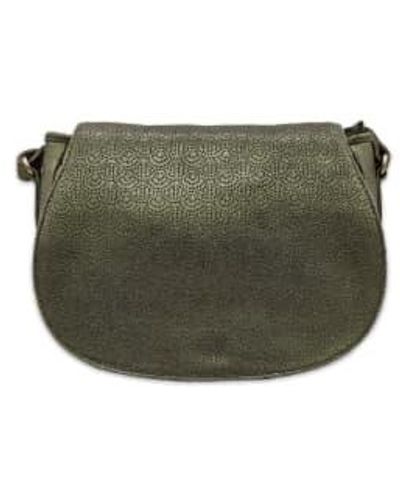 Nooki Design Clarisa Satchel- / One Leather; Lining 100% Cotton Twill - Green