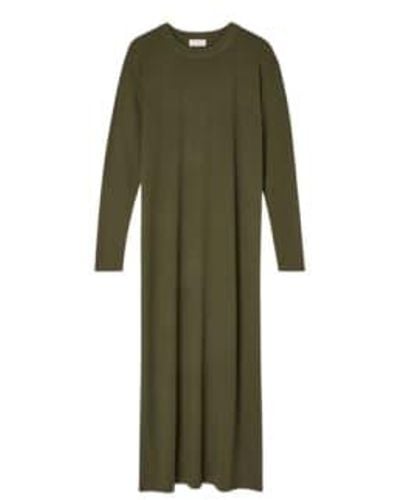 American Vintage Rowkow Dress Khaki - Verde