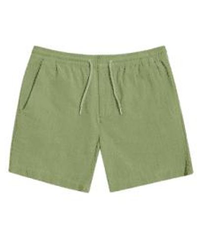 Far Afield Pantalones cortos casa en seersucker turf - Verde