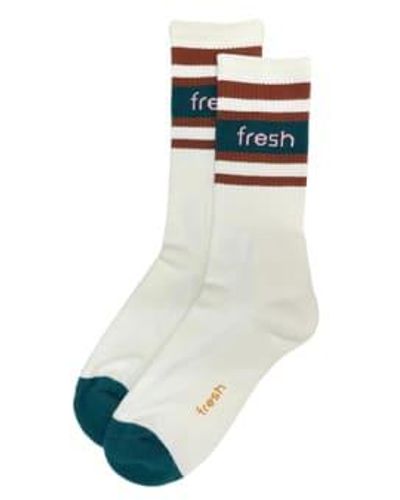 Fresh Tennis Club Cotton Mid-calf Lenght Socks One Size - White