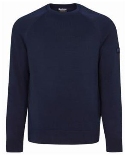 Barbour International Cotton Crew Neck Sweater International Navy - Blu