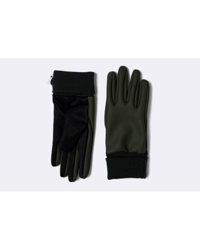 Rains Green Gloves - Negro