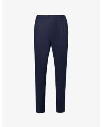 PAIGE Snider Elasticated-waistband Tapered-leg Regular-fit Stretch-woven Trousers - Blue