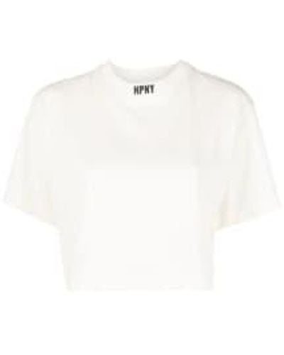 Heron Preston T-Shirt Recadré Du Logo Hpny - Blanc