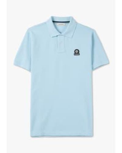 Sandbanks Mens Badge Logo Polo Shirt In - Blu