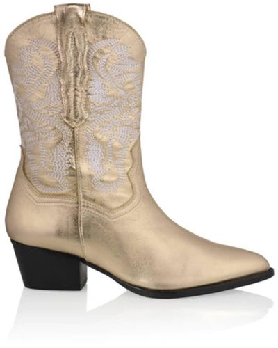 Dwrs Label Brady Western Boots Champagner - Natur