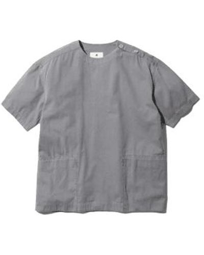 Snow Peak Dyed Recycled Cotton Ss Pullover Grey - Grigio