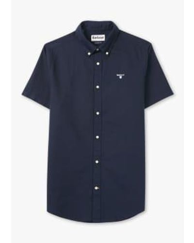 Barbour S Oxtown Tailored Short Sleeve Shirt - Blue