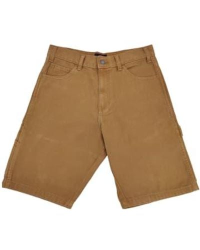 Dickies Pantaloncini Duck Canvas Uomo Stone Washed Duck - Marrone