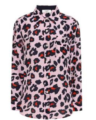 Mercy Delta Camisa Goodwood seda con estampado cerezas Safari - Morado