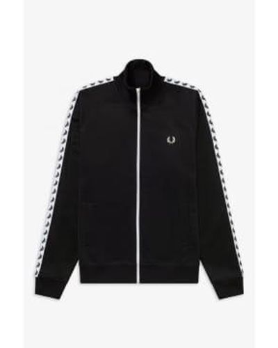 Fred Perry Taped track jacke 4620 schwarz