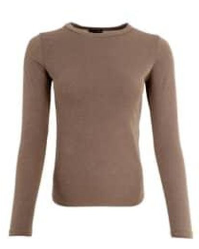 Black Colour Faye Long-sleeved Top Golden Sand M/l - Brown