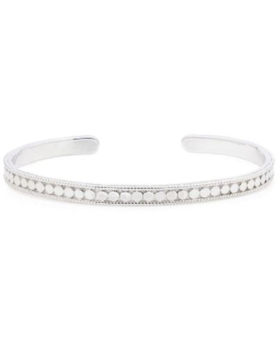 Anna Beck Sterling Silver Dotted Stacking Cuff Bracelet - White