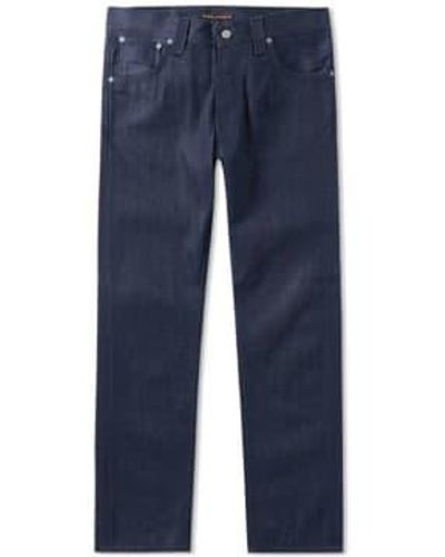 Nudie Jeans Steady Eddie Dry Faith L34 - Blu