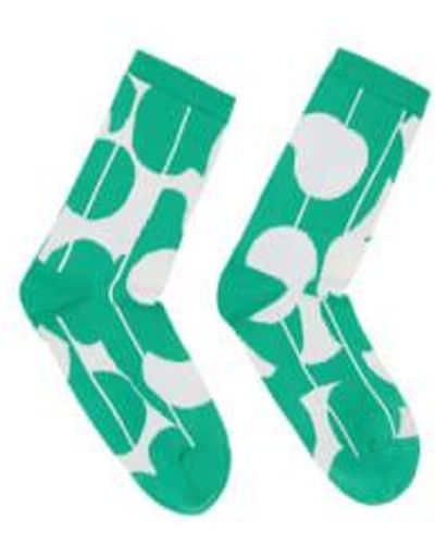 Lanius Graphic Dots Printed Socks - Verde