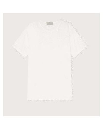 Thinking Mu T-shirt Sol White Patch - Blanc