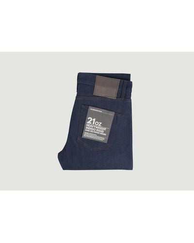 The Unbranded Brand Ub421 Tight 21oz Indigo Selvedge Jeans - Blue