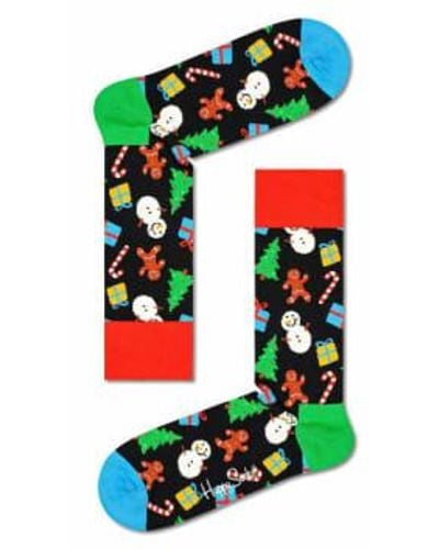 Happy Socks Bring It On Weihnachtssocken Bio01-9300 - Grün