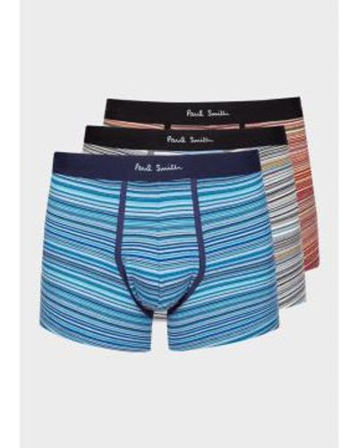 Paul Smith 3 Pack Underwear Col: /blue/red All Stripe, Size: S