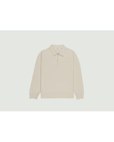 YMC Polo Dyed Loopback S - White
