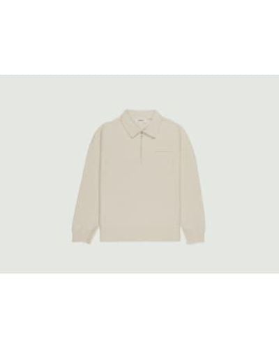 YMC Polo Dyed Loopback - Bianco