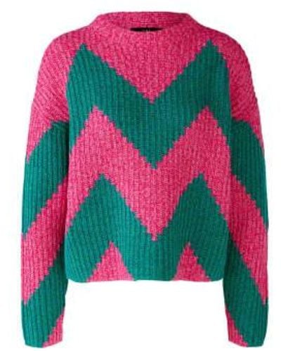 Ouí Patterned Sweater & Green Uk 10
