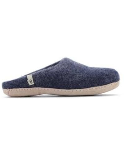 Egos Hand Made Felted Wool Slippers - Blu