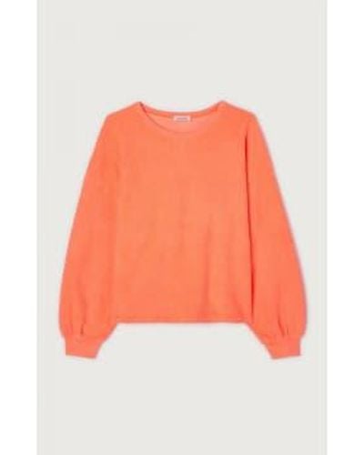 American Vintage Fluorescent Fire Bobypark Sweatshirt M/l - Orange