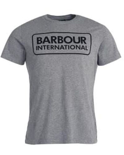 Barbour International Essential Large Logo T-shirt Anthracite - Gris