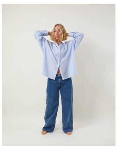 Chalk Heidi Stripe Shirt O/s - Blue