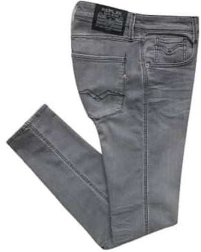 Replay Slim fit anbass pant - Gris