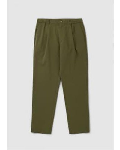 CHE Pantalones chinos plisados ​​en caqui hombre - Verde